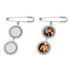 Wedding Bouquet Photo Charm Diy Pin Making Lace Frame Wedding Round Pendant