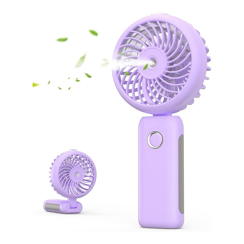 Fan Portable Handheld Misting Fan 4000mAh USB Rechargeable Personal Mister Foldable Fan Spray Water Mist Fan For Travel Outdoors