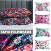 1 Pcs Silky Satin Body Pillow Case Long Bedding Pillow Cover Emulation Silk Floral Printing Pillowcase King Queen Size