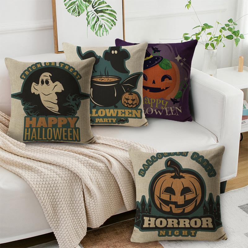 Halloween Pillowcase Set Cushion Office Lumbar Backrest Home Office Sofa Cushion Cover