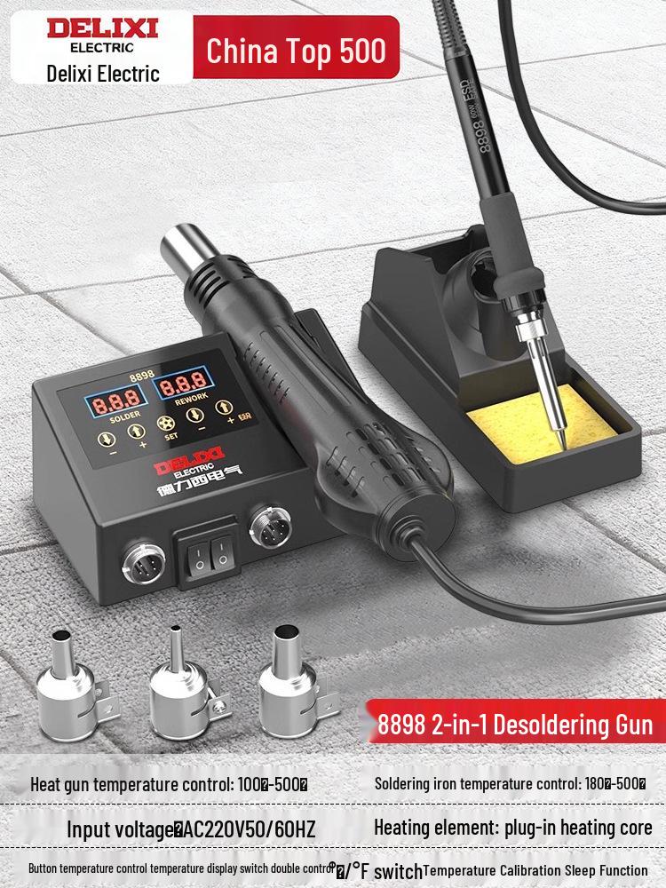Delixi Electric 3-in-1 Soldering & Desoldering Station for Mobile Phone Repair