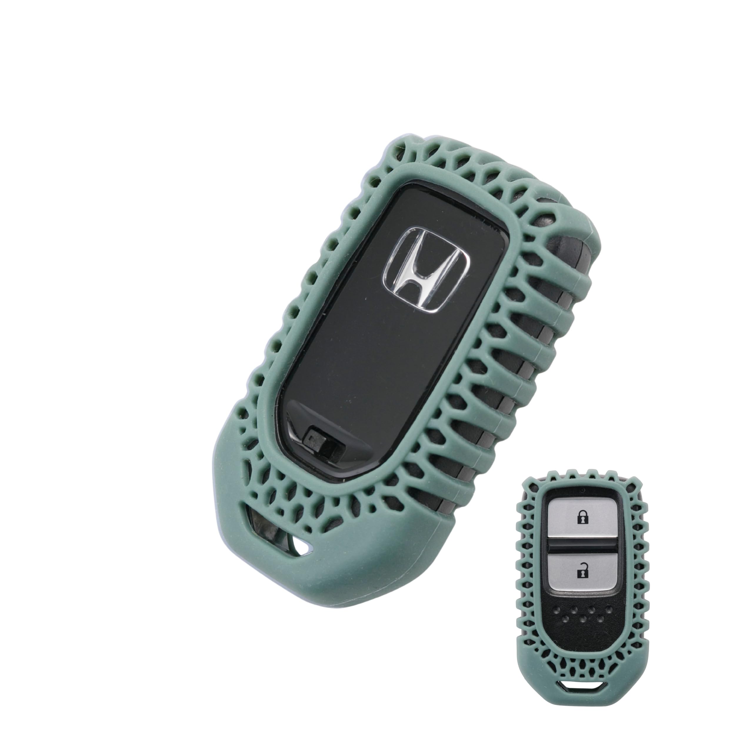 

[Honda Compatible] Smart Key Band Compatible with FIT/Odyssey/CR-V/Accord/FREED (~2023), Silicone Key Cover [SKB-H-01] (Pistachio Gray) серый