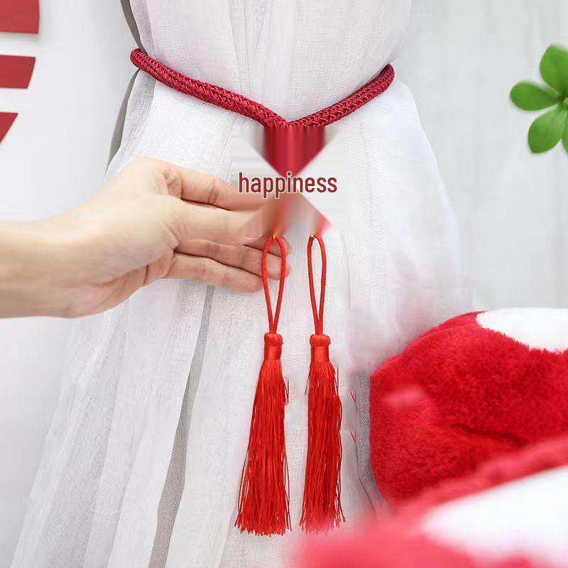 

Double Happiness Magnetic Curtain Tiebacks - Festive Chinese Wedding Room Decor