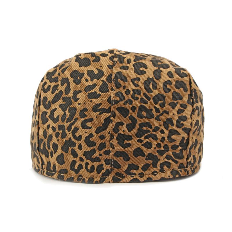 Spring Autmn Women's Beret British Vintage Leopard Print Cap Forward Cap Newsboy Caps Flat Cap Driver Ivy Hat Gatsby Painters Hats