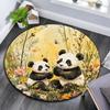 Panda Round Area Rug,Carpet Rug for Living Room Bedroom Sofa Playroom Decor,Non-slip Floor Mat