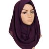 Women Gold Chiffon Solid Color Muslim Head Scarf Shawls And Wraps Pashmina Bandana Female Foulard Ladies Hijab Stores