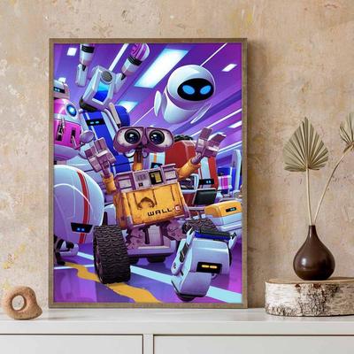 5D Diy Diamond Painting Wall-e Strikes Out Full Drill Rhinestones Mosaic Embroidery Handmade Products Home Decor Gift