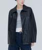 Pinblack Out-Pocket Leather Half Jacket