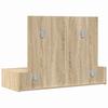 Makeup Table with Storage Brown 100 x 40 x 70 cm Engineered Wood