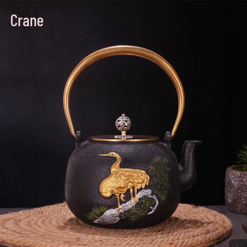 Hand-Forged Japanese Cast Iron Teapot for Gongfu Tea