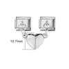 Removable Magnetic Attraction Cute Heart Italian Charm Link Buckle Stainless Steel Bracelet  Diy Making Beads Jewelry