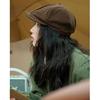 Japanese Street Corduroy Forward Hat Women'S Season Tide Brand Solid Color Versatile Beret Men'S Retro Painter Hat