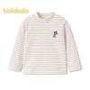 Balabala Boys' Winter Striped Long Sleeve Tee