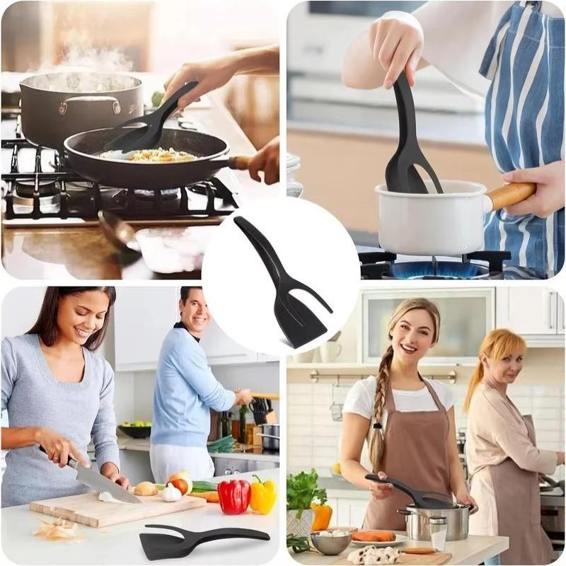 Silicone Kitchen Food Tongs With Heat Resistant Surface Non Slip Grip For Frying Fish Steak Grilling Home Cooking