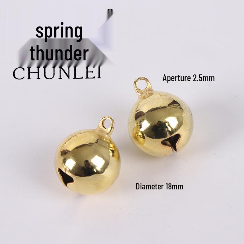 18mm Gold-Plated Christmas Bell Ornament for Pet Collars