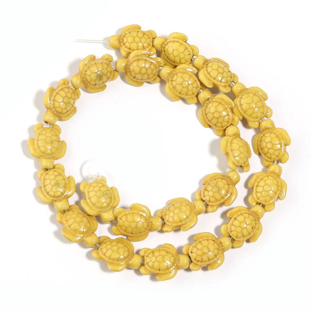 

DW26 14x18mm Turtle Shape Cartoon Animal Beads Exquisite Stone Bead Jewelry Making DIY Bracelet Handmade Trend Accessories 18mmx14mm(24pcs)
