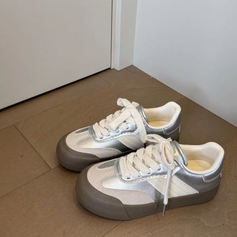 Platform Women's Shoes Niche Versatile Bread Puffy Shoes Retro Casual Board Shoes