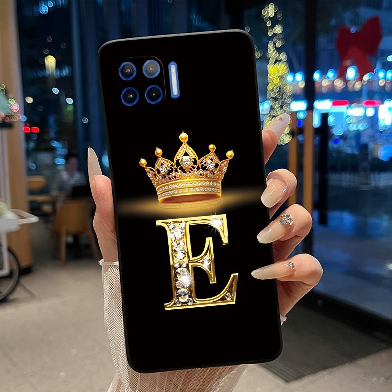 Initial Letter Couple Crown Phone Case For Motorola Moto G 5G Plus Bumper Silicone Black Case Protective Shockproof Soft Cover