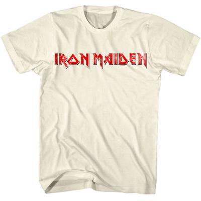 Camiseta Masculina com Logo Vintage do Iron Maiden Merch de Concerto de Rock e Heavy Metal