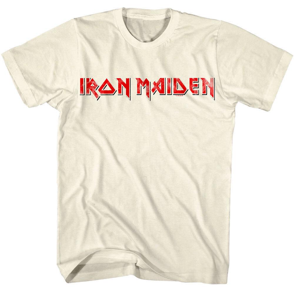 

Iron Maiden Vintage Logo Men s T Shirt Heavy Metal Rock Music Concert Tour Merch XL