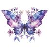 1PCS Fantasy Purple Butterfly Flowers Bedroom Living Room Wall Beautify Decorative Wall Sticker PVC Material Wall Decoration