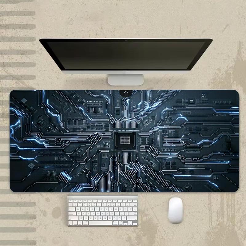 Extra-Large Gaming Mouse Pad Technology Chip Non-Slip Artistic Desk Mat Gamers and Office Gift for MousePad Desk Computer Mouse