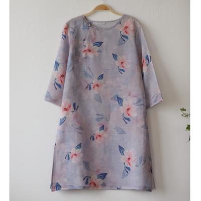 Frau Frühling Casual Nische Schnalle Druck Vintage Stil Shirt Mode Chinesischen Stil Kurzarm Shirt