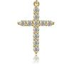 S925 Sterling Silver Diamond Cross Choker Necklace - Showerproof, American Hip Hop Style