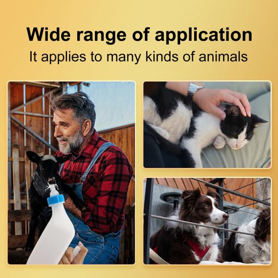 Lamb Nursing Bottle 800ml Cub Breast Replenisher with Scale Hanging Milk Feeder Bottle Mimics Breast Milk Lamb Feeder for Little Goat Calf Sheep