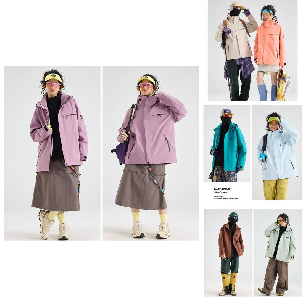 Outdoor Men Women 3in1 Waterproof Windproof Fleece Ski Jacket For Hiking And Camping