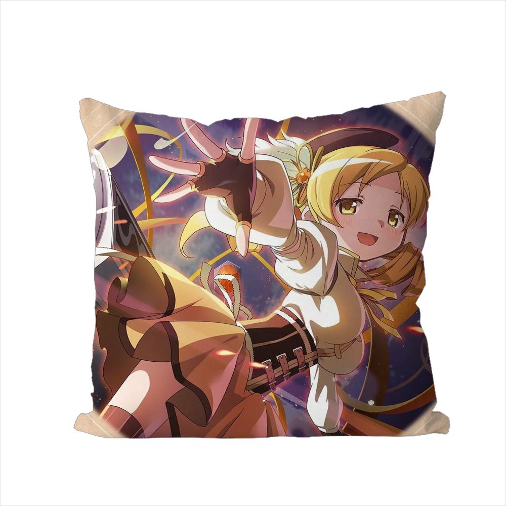 Puella Magi Madoka Magica Pillow Case For Car Sofa Decorative Home Doublesided Print Plush Square Throw Pillow Cushion Cover