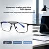 Unisex Vintage Metal Square Frame Bifocal Reading Glasses, New Trendy Anti Blue Light Presbyopia Eyewear for Daily Business Wear