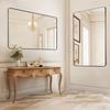 Square Wall Mounted Mirror 36" X 48" Mirror with Aluminium Alloy Frame