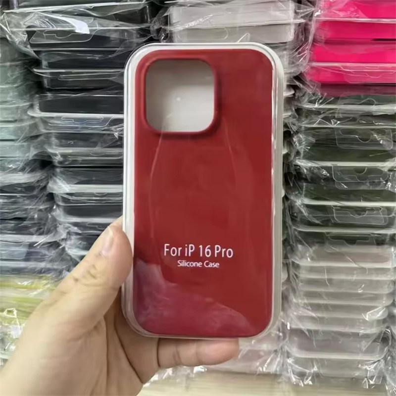 Liquid Silicone Case For Apple iPhone17 Air 15 16E 14 13 12 11 Pro Max Plus Mini XS XR 7/8 SE Phone Official Style Protective Cover