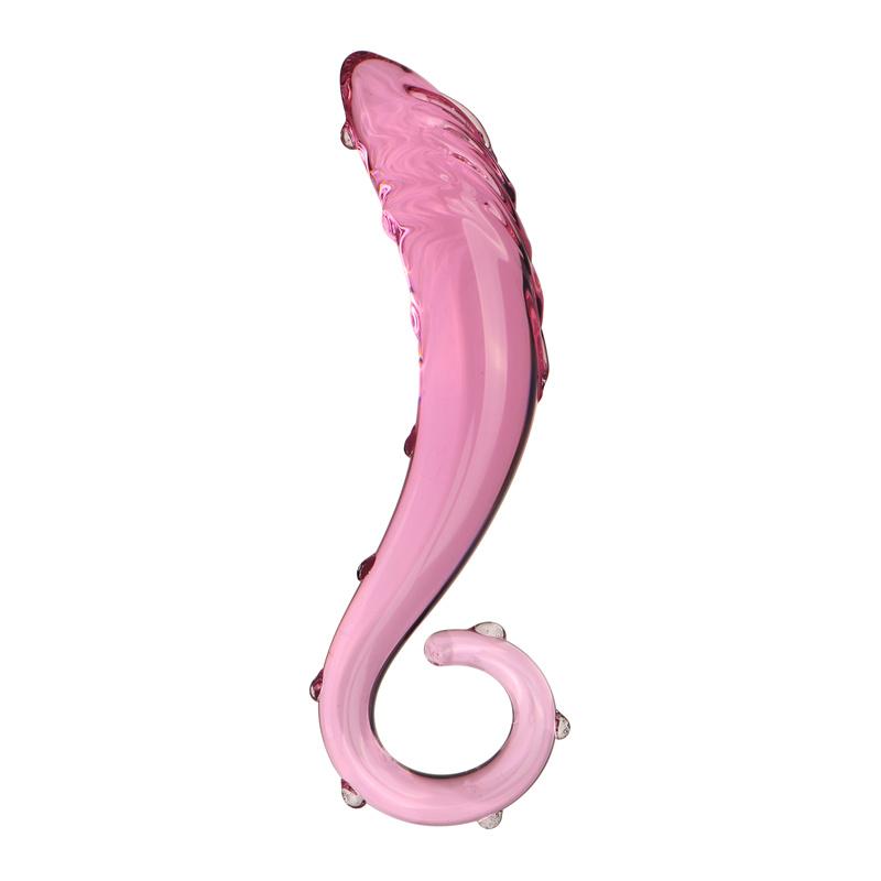 VaHppy Atypical  Seahorse Transparent/Pink Glass Dildos Penis  Masturbators for Women Gay Sex Toys  Anal Plugs Adult Products