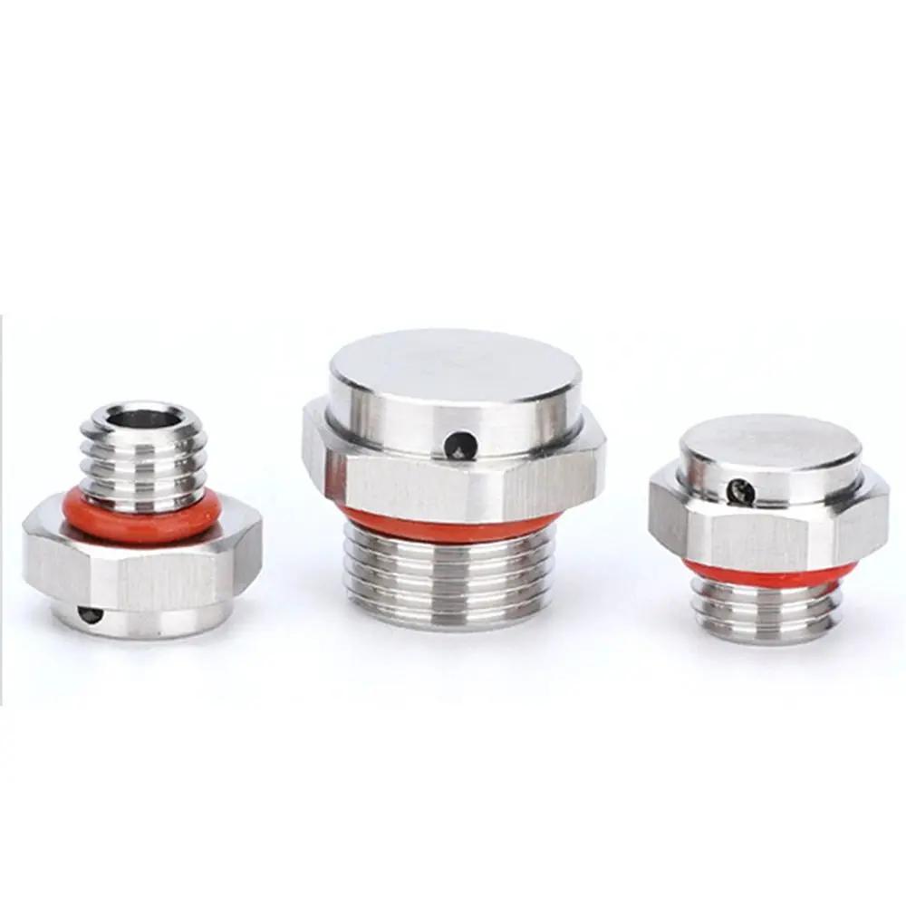 

New 304 Stainless Steel Air Vent Valve Waterproof M5 M6 M8 M10 M12 Breather Vent Valve Screw In Heat Dissipation Plug M6X1