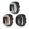 Luxury Modification Kit Metal Case+TPU Strap Replacement Accessories Compatible for I Watch Series 9 8 7 45mm 6 5 4 Se 44mm