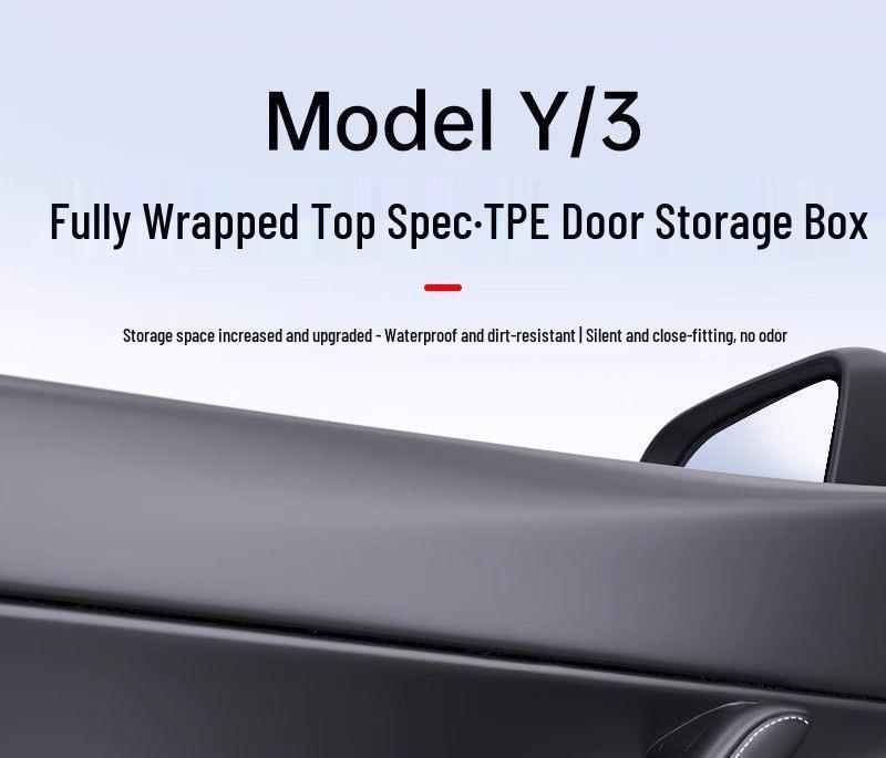 Kompatible Tesla Model 3 Türschlitz TPE Aufbewahrungsbox & Innenraumzubehör