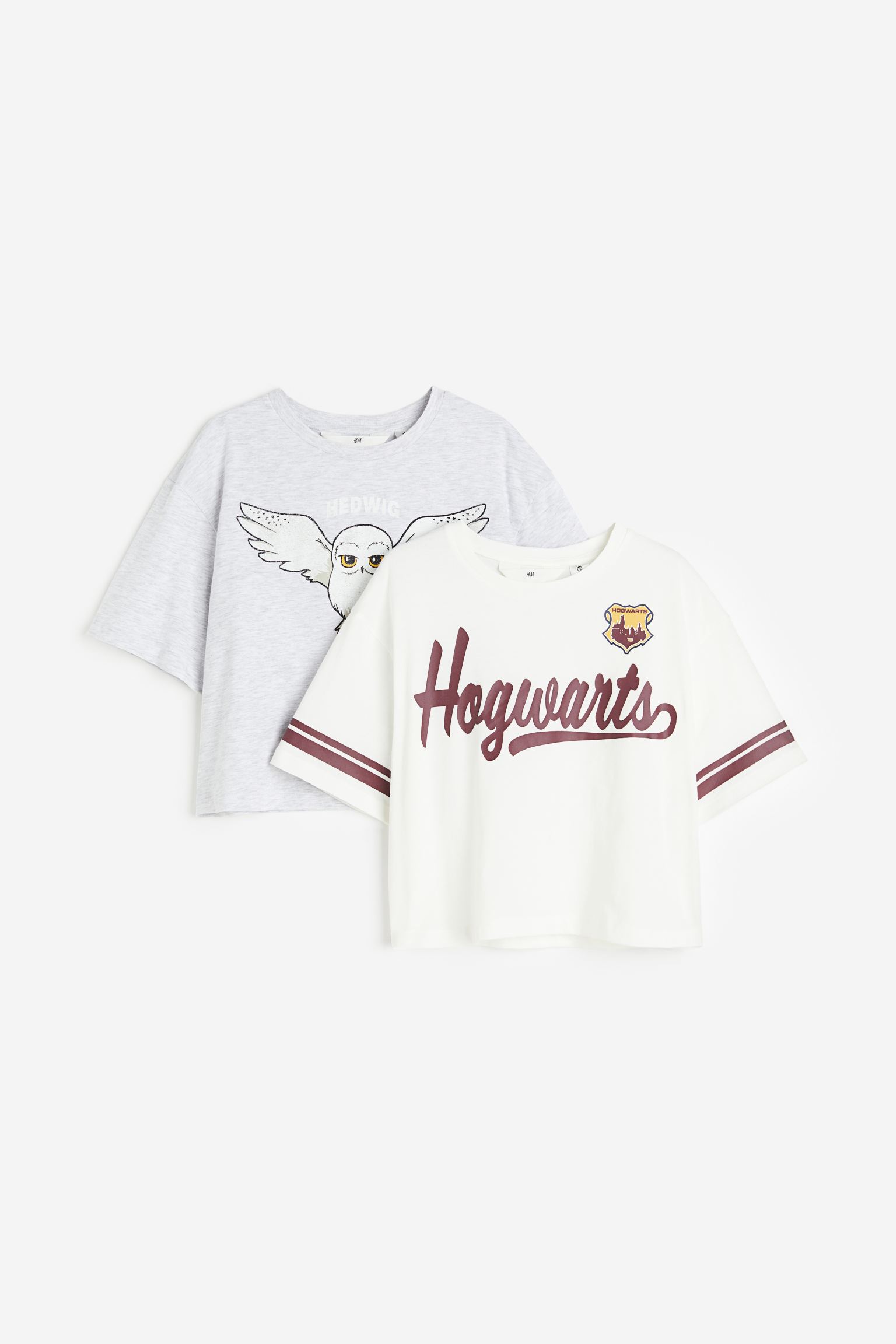 

2 пары футболок с принтом