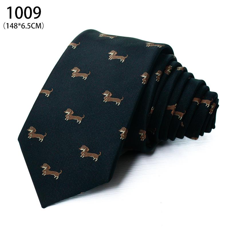

Галстук Мужской Животный 6,5 см Галстук Ручной Вязки Черный Повседневный Галстук Лучшего Друга