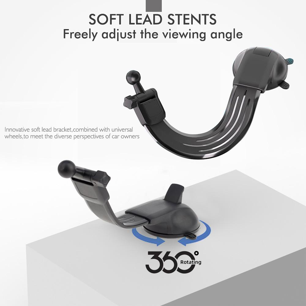 Car Universal Bendable Phone Clip Holder Soft Lead Stents Freely Adjust the Viewing Angle Strong Adhesive Vacuum Suction Cup