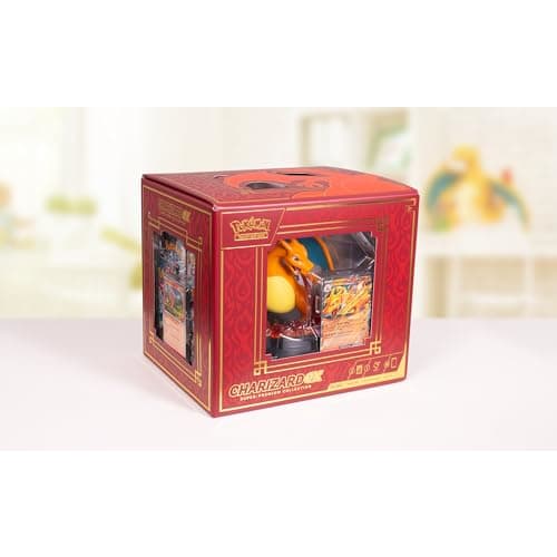 Pokemon TCG: Charizard EX Super Premium Collection (3 Foil Promotional Cards, 1 Card Display Figure, 10 Booster Packs)