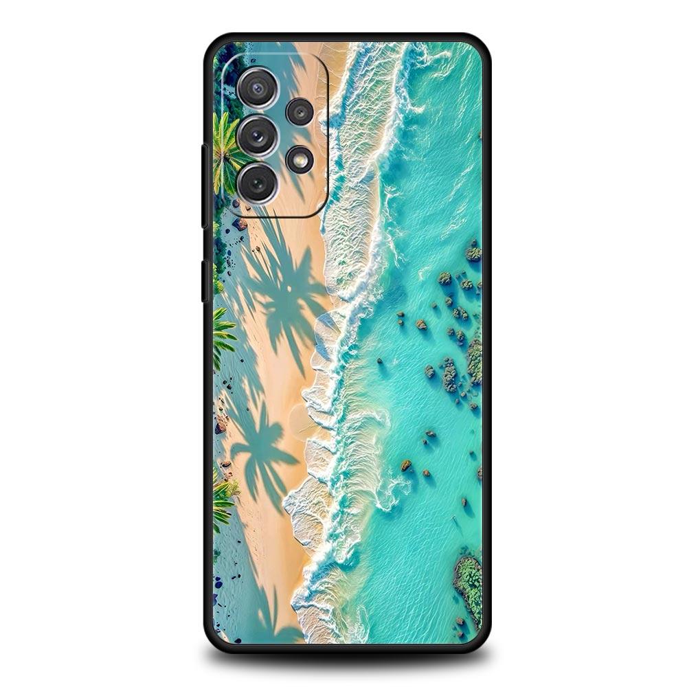 Case For Samsung A17 A15 A13 A51 A71 A41 A31 A21S A07 A05 A35 A55 A23 A25 A33 A53 A73 5G Cover NYC New York City seaside scenery