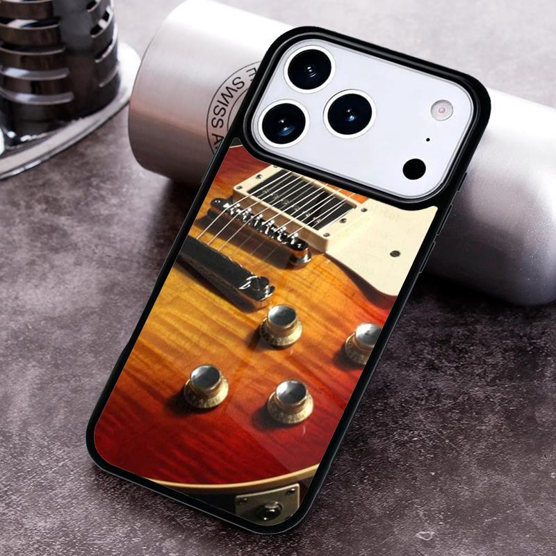 Retro Guitar Music Phone Case for iPhone 17 16 15 Pro Max Air 14 13 12 11 Plus Shockproof Capa Cover