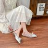 Sheepskin version~ Retro single shoes for women to wear high-end bag head Muller shoes front lace-up pointed women's shoes have a versatile temperame
