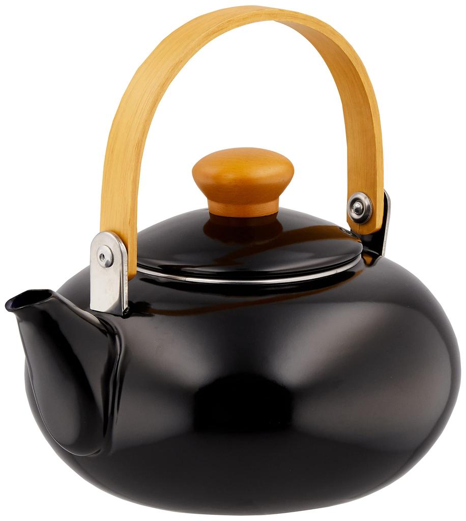 Maekawa Metal Industry Miyabi Enamel Black Co., Ltd. Kettle, 2.0L,