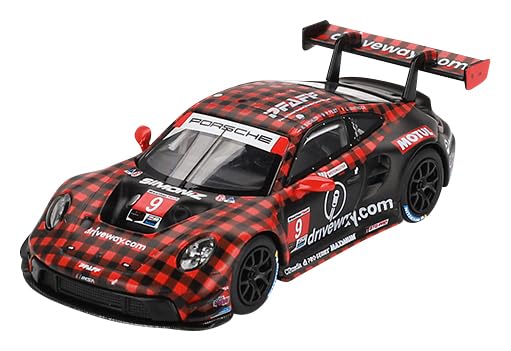 MINI GT 1/64 Scale Scale Model: Porsche 911 GT3 R IMSA Sebring 12 Hours GTD PRO Winner 2023 #9 Pfaff Motorsports (Left-Hand Drive) Finished Product