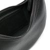 Longchamp Le Roseau Essential 21 Logo en Relieve Cierre de Cremallera Cuero Media Luna Portátil Bolso de Hombro Pequeño Bolsos de Mano para Mujer Negro 10217968001