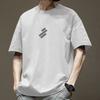 Cotton Short Sleeved T-shirt Men's Summer Trendy Printed Round Neck Shirt Loose Trendy Breathable T-shirts