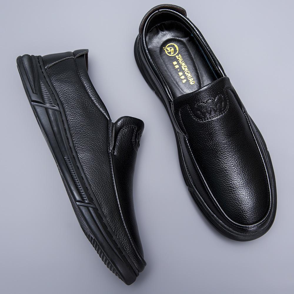 Men's shoes: New business sleeves, mid-toe soft soles, comfortable and breathable men's leather shoes